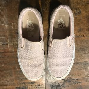 Light pink slip on vans